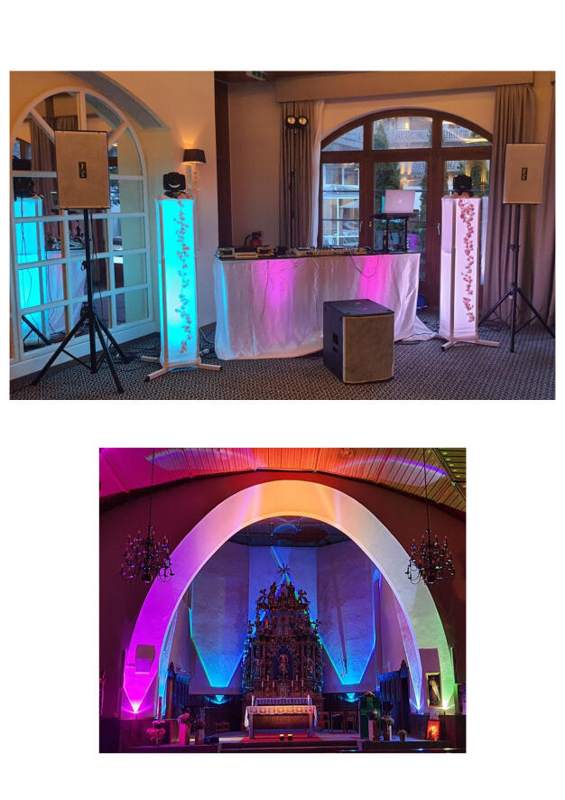 DJ - Anlage & Lichtinstallation