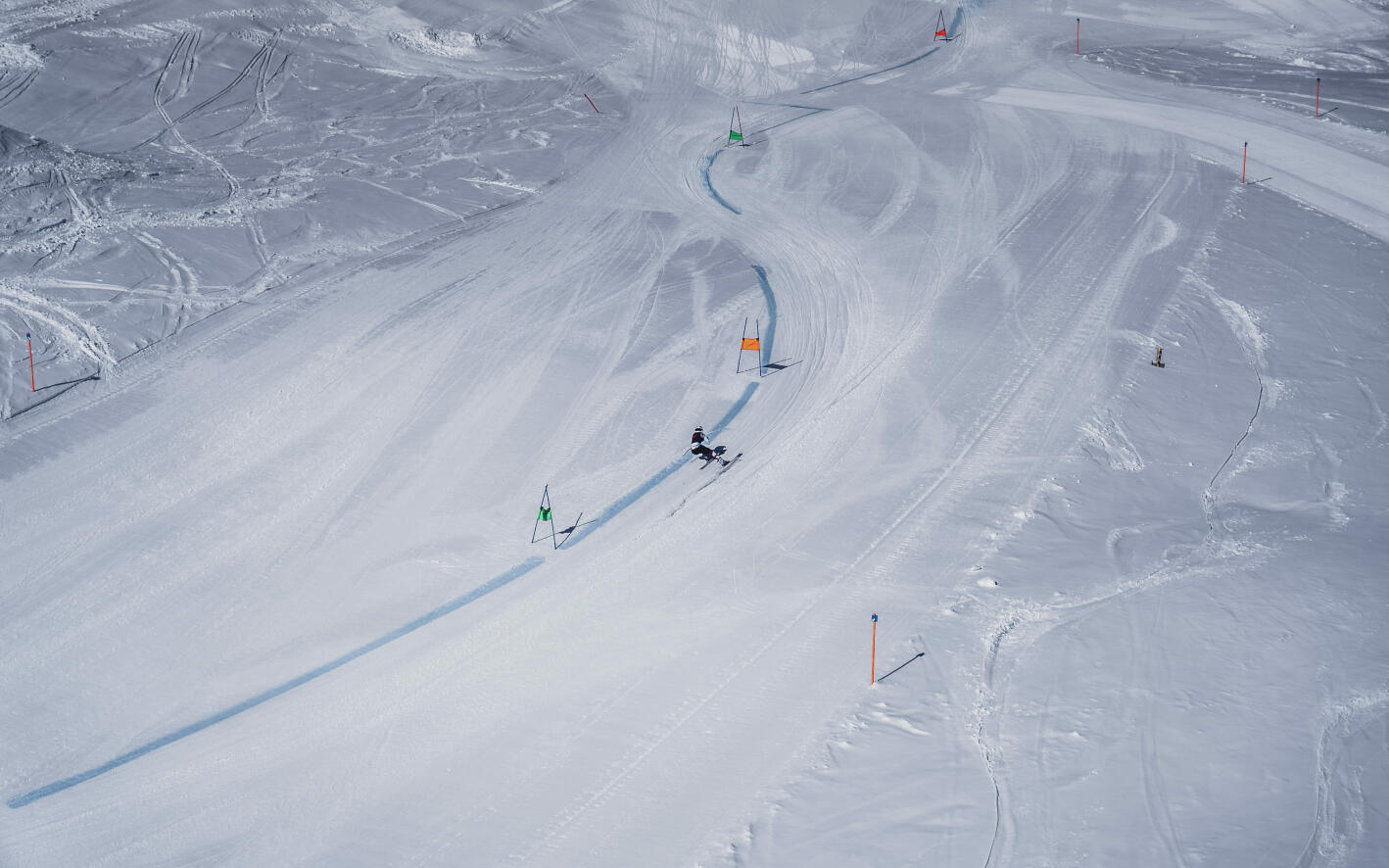 Skirennen am Berg 