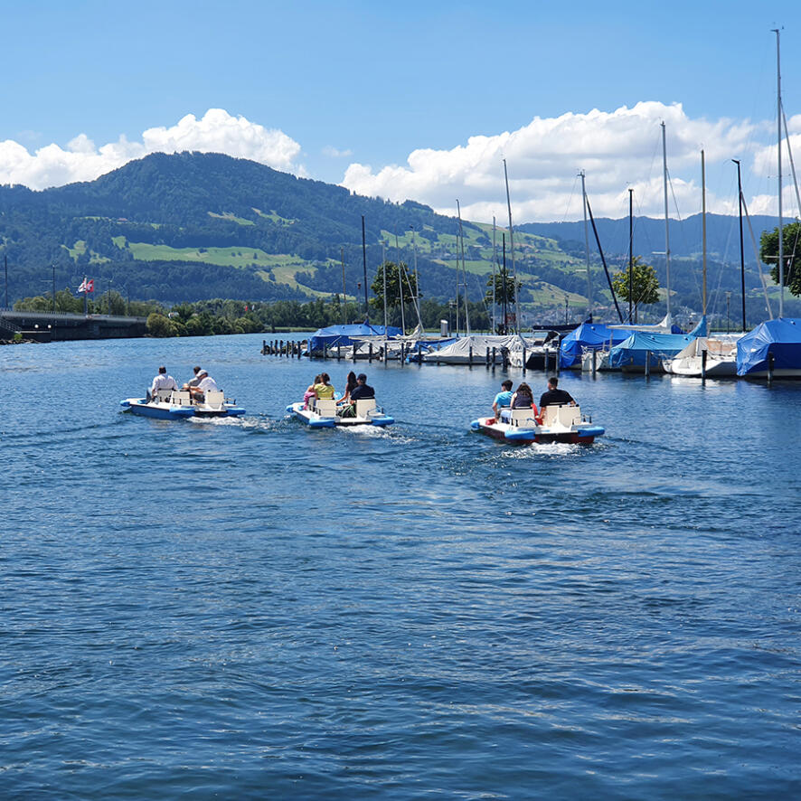 Pedalo-Rennen auf dem Zürichsee - An die Pedale, fertig, los!