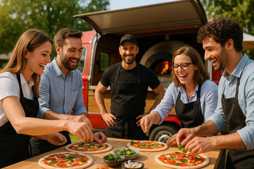 Teambuilding mit Geschmack: Gemeinsam Pizza kreieren