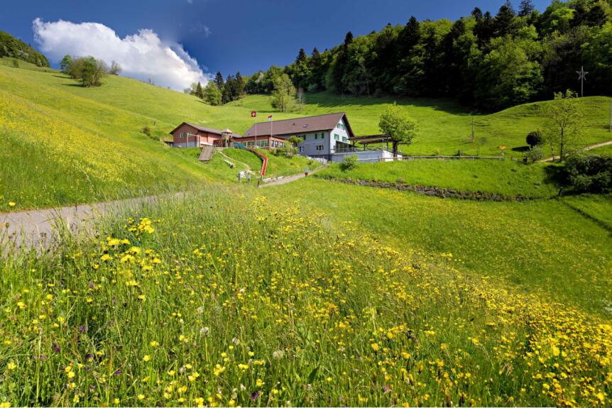 Farmer-Challenge an der Luftseilbahn in Reigoldswil