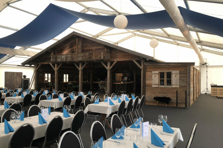 Mobile Event Chalet Vermietung und Logistik